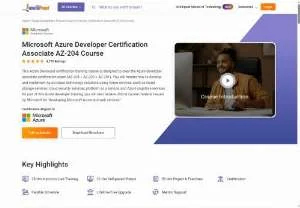 Screenshot of Microsoft Azure Developer Certification Associate AZ-204 Course