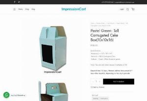 Buy Tall Corrugated Cake Boxes Onilne in India - Buy customized white tall corrugated cake boxes 10x10x16