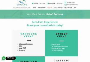 VenoCare - Best Vein Clinic - In VenoCare, it's all about you, and our mission is to pursue excellence in the treatment & care of vascular problems. 
For Varicose Veins Treatment or serious arterial problem, our experienced recognised vascular surgeons are here to help you using the latest technologies.