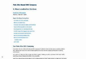 A. Blum Localization Services: Search Engine Optimization (SEO) Company in Palo Alto - A. Blum Localization Services was founded in 2016. Our Palo Alto SEO company combines Search Engine Optimization services with with Online SEO training.