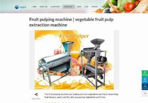 Fruit pulping machine | vegetable fruit pulp extraction machine - The fruit pulping machine can make juice from vegetables and fruits, separating fruit kernels, seeds, and thin skin. The commercial fruit pulper machine is specially designed for stone fruit. It can be divided into a single-pass fruit pulper and a double-pass fruit pulper juicer machine.