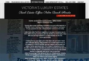 Victoria's Luxury Estates - Victoria's Luxury Estates Palm Beach Florida real estate office. Real estate sales and listings. Florida Licensed Real Estate Broker Owner Realtor Victoria Piroso selling luxury homes and estates,  and beach property listings in Florida since 2002.