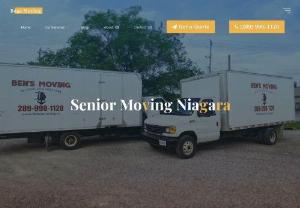 Senior Moving Niagara - Bens Moving makes senior moving in Niagara a truly agreeable and smooth cycle for our old matured clients, offering pressing, stacking and unloading services. Reach us for further information and quotes.