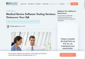 Outsource your Medical Device Software Testing - Do you know the benefits of outsourcing medical device software testing? Find out with the blog post by tapping the mentioned link.
