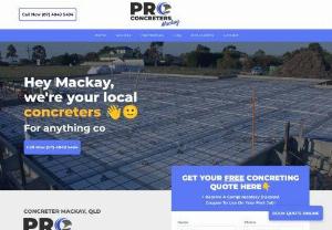 Pro Concreters Mackay - Pro Concreters Mackay are a local concrete contractor based in Mackay, QLD. We provide affordable, quality concrete services to residential and commercial customers all over the Mackay region.

Whether you need a concrete slab poured for your new house, a durable exposed aggregate finish for your outdoor space, a slab for your dream shed, a new concrete driveway installed, an attractive stamped or stencilled concrete finish for your showroom, we can assist you!