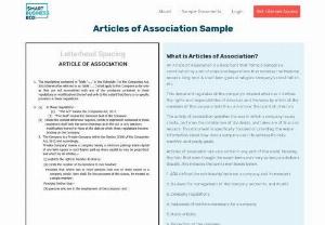 Articles of Association Format - Articles of Association are documents that are drafted along with the memorandum of association which is basically the constitution of the company. Articles of the association include all the rules and regulations in which is used to running a company. Articles of Association defines the relationship between a company and its members. It runs by the law of the management of the company and its regulations. If you are looking for Articles of Association documents and other business documents you