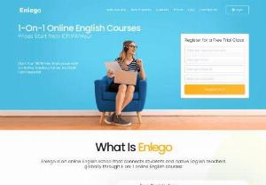 Learn to Speak English Online with Native Teachers - Enlego is an online education company that connects students and native English teachers globally through one-to-one personalized language classes