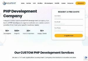 Top PHP Development Company in USA | Indapoint Technologies - IndaPoint Technologies is top-rated custom PHP development company in USA with over 15 years of experience building world-class web applications for your business through our expert PHP web developers.