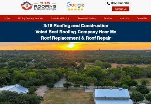 3:16 Roofing and Construction - Looking for professional services of commercial roof replacement in Keller, TX? Then you are at the right destination. 3:16 Roofing and Construction is a full-service general contractor. We specialize in storm damage restoration and roofing. We provide 100% reliable roof replacements, roof repairs, gutters, interior painting, windows, fencing and much more! We're here to help with all your roofing and storm restoration needs. For more information about our work, visit our website
