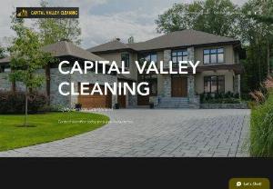 Capital Valley Cleaning - Capital Valley Cleaning. Serving the capital valley beyond. 
We utilize many techniques including the water-fed pole. Pure water DI system. Window cleaning, Pressure Washing driveways, siding, stone, roof, Gutter cleaning, Gutter polishing, Bird abatement, Competitive rates, quality work