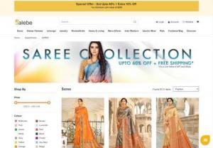 Get Stylish Saree Online - Shop Latest and trendy Saree collection exclusive on Jalebe.com that offers something beyond your expectation. We offer not only the beautifully designed sarees but also the most effective quality sarees online. Jalebe.com serves a vast range of sarees online available at your door step, just a click apart!!