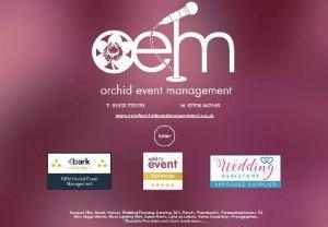 OEM Orchid Event Management - Marquee Hire, Bands, Venues, Wedding Planning, Catering, DJ's, Florists, Photobooths, Personalised Sweets, PA Hire, Magic Mirrors, Disco Lighting Hire, Dance Floors, Light up Letters, Venue Decoration, Photographers, Chocolate Fountains and much much more........

​