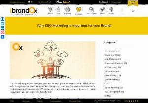 Why SEO Marketing is Important for your Brand? - iBrandox - iBrandox is the best SEO marketing company in Delhi makes your brand website more visible and attractive. We create brand awareness,  ensures trustworthiness,  and opens up new prospects for the future. We always work for the betterment of brand progress in this digital world. It is the only way you can make your brand look great,  attract customers,  and choose what's best for you. We have a wide variety of good networks that effectively control data traffic and make brand websites look.