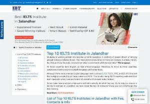 IBT English: Best IELTS classes in Jalandhar - IBT English offers one of the best IELTS classes in Jalandhar that helps aspirants to achieve the desire bands. Our trainers are well experienced and dedicated. They try their best to clear all the doubts of the student. We aim at giving personal attention to each and every student. Join us today and score your desired bands.