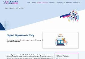 Digital Signature in Tally - Digital Signature in tally reduces the paperwork & saves your time
with the help of a digital signature module you can Digitally sign your invoices.