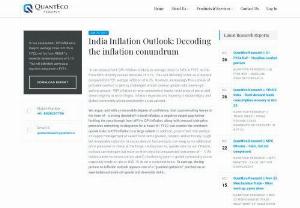 India Inflation Outlook: Decoding the inflation conundrum - In our assessment, CPI inflation is likely to average close to 5.0% in FY22, not far from RBI's recently revised estimate of 5.1%. This will definitely come as a reprieve compared to FY21 average inflation of 6.2%. However, increasingly this outlook of probable comfort is getting challenged amidst several upside risks seemingly gaining ground - WPI inflation at never seen before levels, retail price of petrol and diesel reigning at record highs, inflation expectations lingering in double-digits