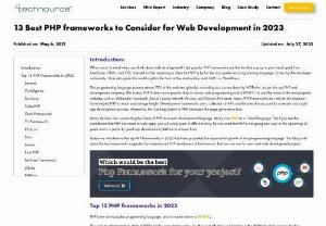 Best PHP Frameworks for Web Development - As per the top PHP web development company,  PHP powers almost 79% of the websites globally,  according to a survey done by W3Techs. This makes it 8 times more popular than its server-side programming rival ASP. NET. Choosing the right PHP frameworks can be confusing. Gain insights on the most popular,  well-known PHP frameworks for web development in 2021.