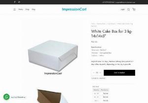 White Cake Boxes Online in India - Shop online for cake boxes from leading cake box manufacturers in India. Order cake packaging boxes in bulk at wholesale price.