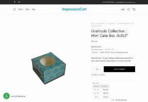 Buy Mini Cake Boxes Online in India - This mini cake box is perfect for your daily need. Buy Customized 1/2 kg Cake Box without Handle, Cake Boxes online at Best Price from manufacturers and suppliers in India.