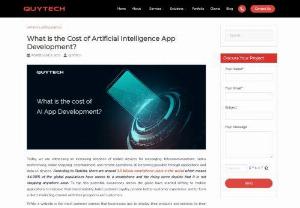 What is the Cost of AI App Development? - AI application offers immense benefits to businesses by seamlessly integrating into functions for greater security, functionality, and experience at a much lesser cost. If you are speculating on how much it costs to develop an AI mobile application for your business, then we can help you break-down this in various steps