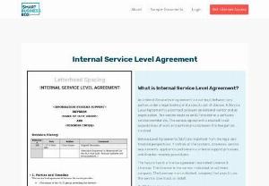 Internal Service level Agreement - An internal Service level agreement is a contract that has been signed between two parties under a legal binding and a set of clauses, A service level Agreement is a contract between an external vendor and an organization. The vendor can be an ISP provider or a software service provider etc. The service agreement is made to set some expectations of the work and performance between the parties involved.