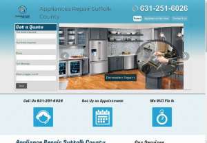 Appliance Repair Suffolk County NY - Appliance Repair Suffolk County NY are here for you if it is time to hire an appliance service technician. Our full selection of services includes refrigerator repair, washing machine repair, and oven repair. You can count on us to show up on time and fix your appliance correctly at a reasonable price. Phone 631-251-6026