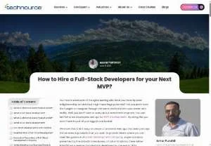 Screenshot of Hiring Full-Stack Developers for Minimum Viable Product (MVP)