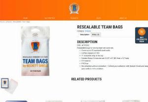 Resealable Team Bags - Beckett Shield is designed and produced by Arcane Tinmen, in close association with the world renowned Beckett Grading Services. Protect your card with Beckett Shield team bags.