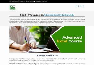 Short Term Courses for Accountants - best online Live Short Term Courses on GST, Income Tax Compliances and Advanced Excel by TaxGuru Edu for Tax Professionals.