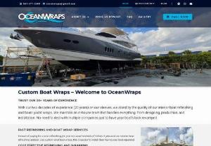 Ocean Wraps - Ocean Wraps offers several different solutions for transforming your car or boat, from solid, single color boat wraps to completely custom designed boat wraps.