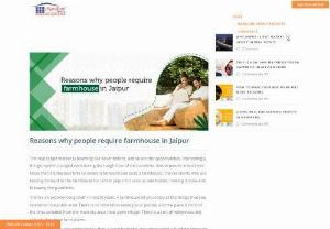 Reasons why people require farmhouse in Jaipur - Manglam Group | Real Estate Property Developers in Jaipur - The real estate market is booming like never before, and so are the opportunities. Interestingly, things haven't changed even during the tough time of the pandemic. Astute people in business know that it is the best time to invest in farmland and build a farmhouse. They're clients who are looking forward to the farmhouse for rent in Jaipur for various ceremonies, making it close-knit following the guidelines.