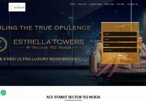 Ace Starlit Noida - Ace Starlit is a new residential project by most trustable builder ACE Group, situated at Sector 152 Noida. Developed on 3-side open plot with 6.79 acres. Ace Starlit Noida presents luxury 2/3 BHK flats in various floor plan, sketched on 1300 sq. ft. to 1900 sq. ft. with modern facilities and amenities.