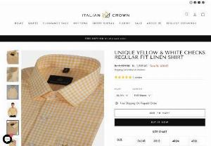Men Yellow Checks Regular Fit Linen Shirt - Discover Latest Men Yellow Checks Regular Fit Linen Shirt With Different Styles At Italiancrown. New Skim 20% Discount + Free Shipping On First Order.