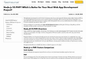 Node.js vs PHP: Best Backend Technologies for Web Development in 2021 - We hope our node.js vs PHP comparison guide can add value to your decision-making process. Being a PHP development company we've worked on numerous projects we also offer Node.js development services.