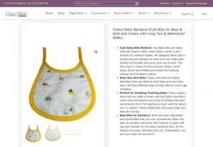 Baby girl bibs - These ultra-soft and highly absorbent muslin cotton bibs are ideal for both baby girls and boys are available at a reasonable sale price.