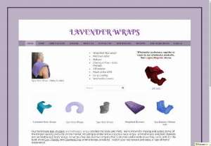 Lavender Wraps - Heat and aromatherapy products in Northern California. We offer a large variety of Spa Wraps for Boutiques, Spa, Salons and more. Great heat therapy for relaxing sore, achy muscles or just for relaxation.