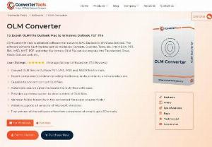 OLM Converter tool - OLM converter tool easily converts OLM files into Windows Outlook. This conversion tool has the ability to convert corrupt OLM files.