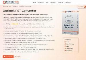 PST converter - Outlook PST converter tool safely converts PST files without any problems. This tool has the ability to recover PST file and saves into new file format within least time period.