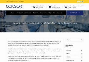 Texas Froze: Necessity is the Mother of Invention | CONSOR - The Texas Freeze: An opportunity for intellectual properties such as, low-cost energy storage, generators, battery technology, and localized renewable energy.