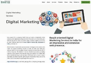 Best digital marketing agency - Essence software solutions is the best digital marketing agency offering an array of different digital marketing services. The company is offering services like search engine optimization, social media marketing, content marketing, email marketing and more. The company is a one stop solution to all your digital marketing needs, thus Essence Software Solutions is definitely the best digital marketing agency in India.