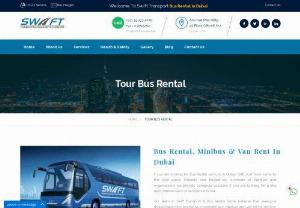 Tour Bus Rental - Our buses are famous to give the most comfort, safety, and quality to our clients. We will always be punctual and our drivers constantly trained to provide you with top service. Hire a Coach and choose between 12, 22, 25, 30, 35 or 50 Seaters. Al are New, Clean, Comfortable and well equipped even with Wi-fi. Our Team members are ready to serve you and provide you with best Transportation Services whenever you need to rent a Bus, rent a Minibus Or rent a Van in Dubai.