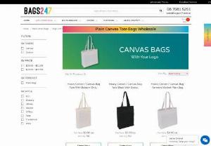 plain canvas bags | canvas tote bags - At Bags247, we have assorted a range of plain canvas bags wholesale that can be bought in bulk for your business needs. We make sure each one of these pieces would fulfill your purpose. Not only for business needs, you can use them for promotional purposes also after a little customization