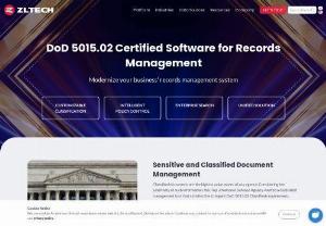 DoD 5015.2 Certified Record Management Archiving Software - ZL Tech - DoD 5015.02 Certified Records Management Software from ZL Tech, a Gartner Leader in Enterprise Information Archiving