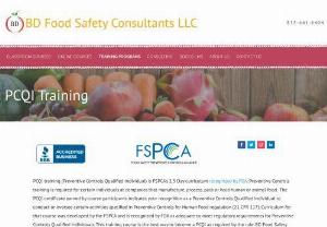 Preventive Controls Qualified Individual - BD Food Safety Consultants LLC offers FSPCA PCQI training in Chicago and Atlanta to keep you in compliance.
