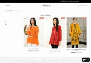 Kurti Designs for Girls & Ladies Online Shopping in Pakistan | Mohagni - Exclusively carved with urban design in mind , our Kurtis tell a tale of sweet summer romance with breezy fabrics, utmost finesse, and irrevocably voguish designs.