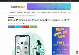 8 Best Practices for iPhone App Development in 2021 - the next time when you hire iOS developers, educate them about these practices. Tell them to follow these practices for the entirety of the app development process. If done properly, the chances of your iOS app's success will increase by leaps and bounds.
