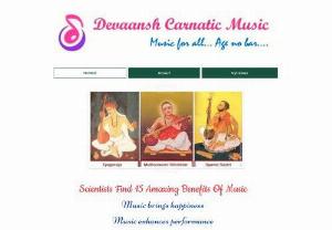 Devaansh Carnatic Music - Carnatic Music sessions online for all ages... all levels. Also, slokas, bhajans are taught