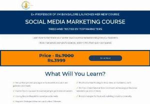 Social Media Marketing Course - Fast-track your carrier by learning the ultimate Social Media Strategy with Prof. Seema Gupta, Ex-Professor at IIM Bangalore. Raise up your marketing skills with this course which provides you 11+ hours of content, 65+ videos, 10+ projects, Membership of Facebook group for doubt clearing, Email support for any doubt clearing.