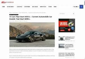 Screenshot of New List Of Cars That Start With L