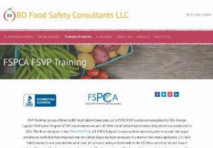 Foreign Supplier Verification Program - Remain FSMA-compliant with our on-site and online FSVP certification training. Learn more here about FSVP courses from BD Food Safety Consultants LLC.